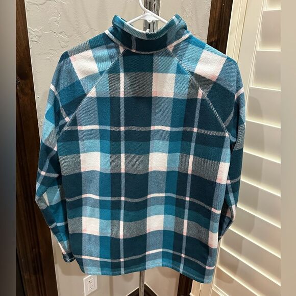 Eddie Bauer Plaid 1/4 Zip Fleece Pullover - Picture 3 of 5